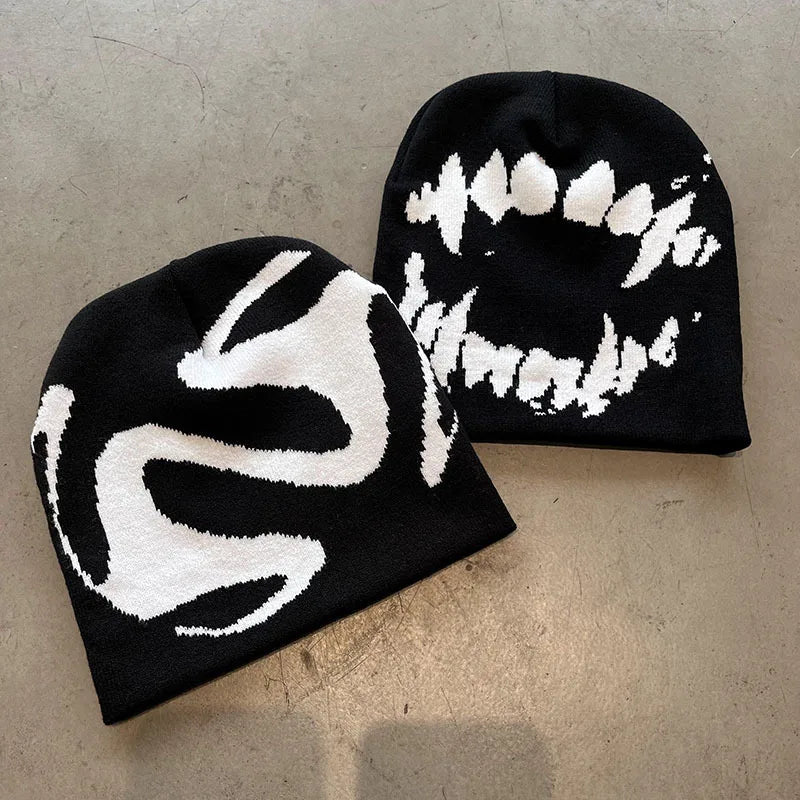 Women's Knitted Brimless Hat Men's Winter Fashion Pullover Hat Retro Warm Hip-hop Suitable for Both Men and Women