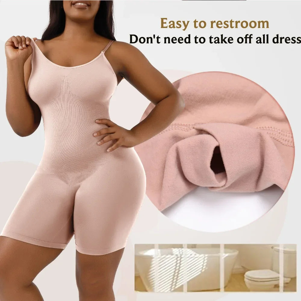 Women Full Body Shapewear Bodysuit for Belly Control Seamless Firm Waist Trainer Body Shaper jumpsuit