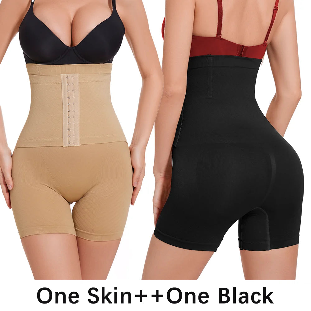 Shapewear for Women Tummy Control Body Shaper Fajas Shorts with Hook Butt Lifter Panties High Waisted Underwear Slimming Panties