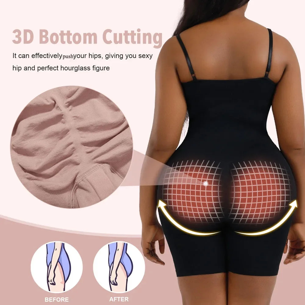 Women Full Body Shapewear Bodysuit for Belly Control Seamless Firm Waist Trainer Body Shaper jumpsuit
