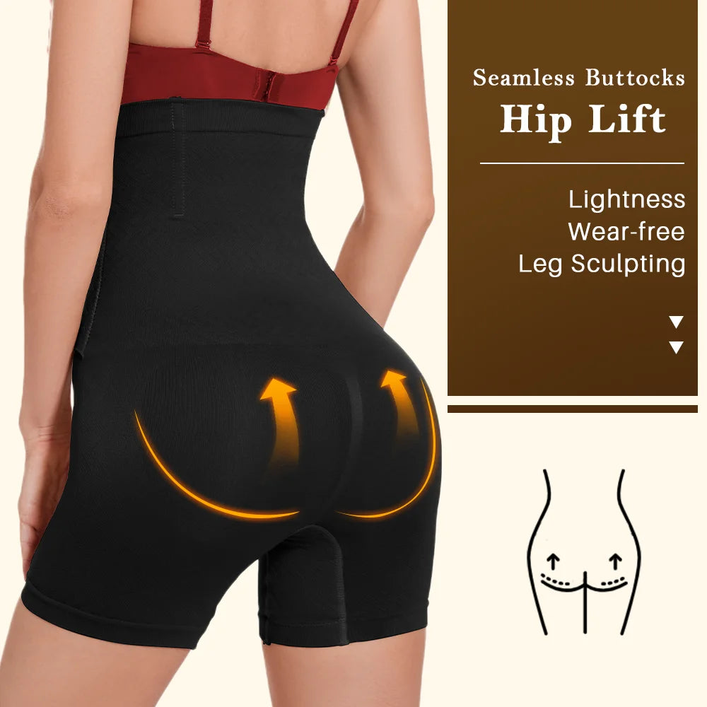 Shapewear for Women Tummy Control Body Shaper Fajas Shorts with Hook Butt Lifter Panties High Waisted Underwear Slimming Panties
