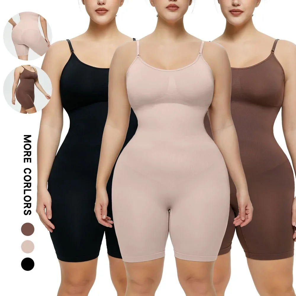 Women Full Body Shapewear Bodysuit for Belly Control Seamless Firm Waist Trainer Body Shaper jumpsuit