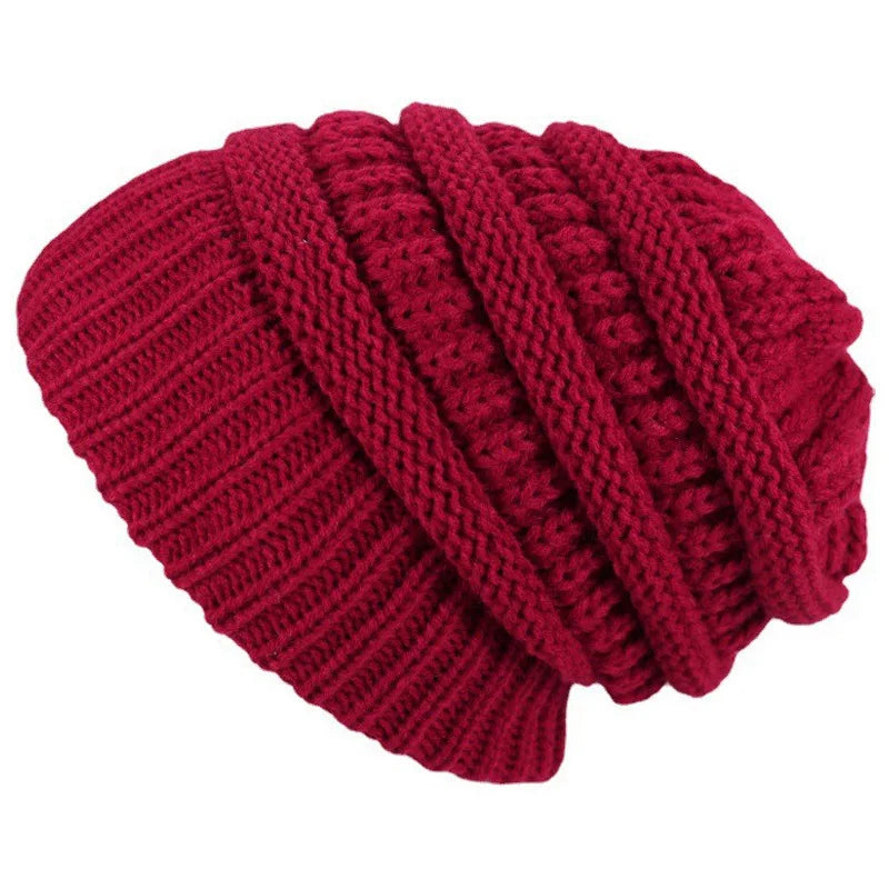 Satin Lined Beanie Hats For Women Men Autumn Winter Warm Casual Knitted Baggy Hat Silk Woman Bonnet Cap Unisex Skullies Beanies