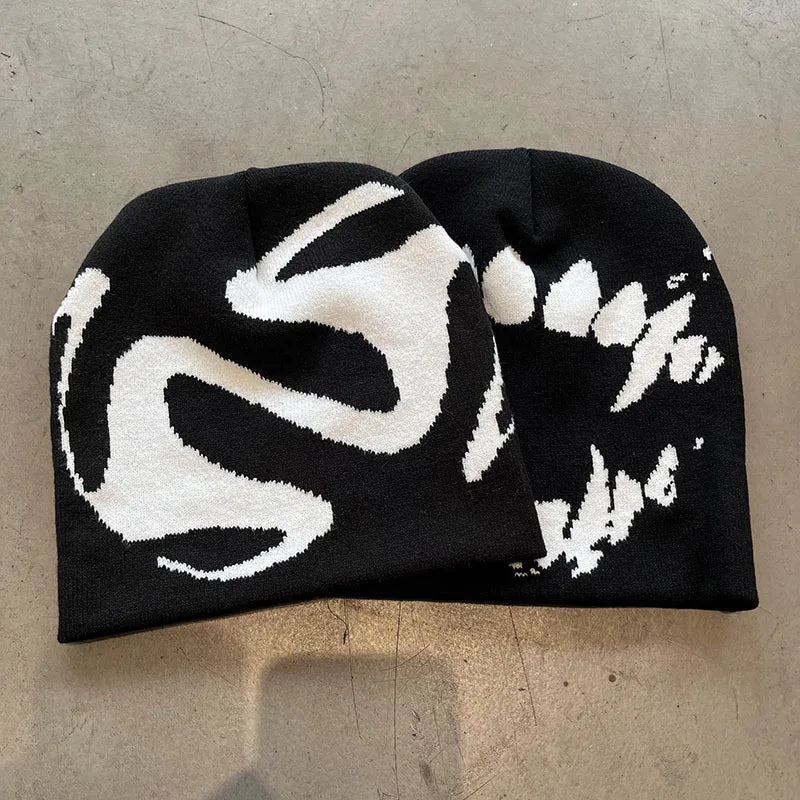 Women's Knitted Brimless Hat Men's Winter Fashion Pullover Hat Retro Warm Hip-hop Suitable for Both Men and Women