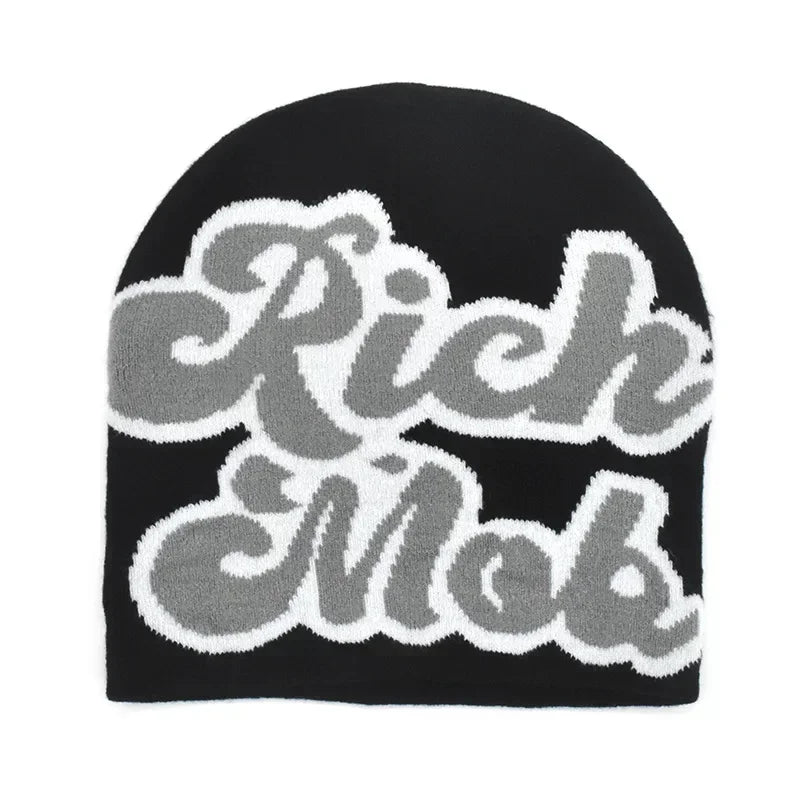 Black Knit Hat Winter Autumn Warm Beanies Women Men Fashion Skiing Beanie Outdoor Windproof Skullcap Unisex Hiphop Street Gorrash
