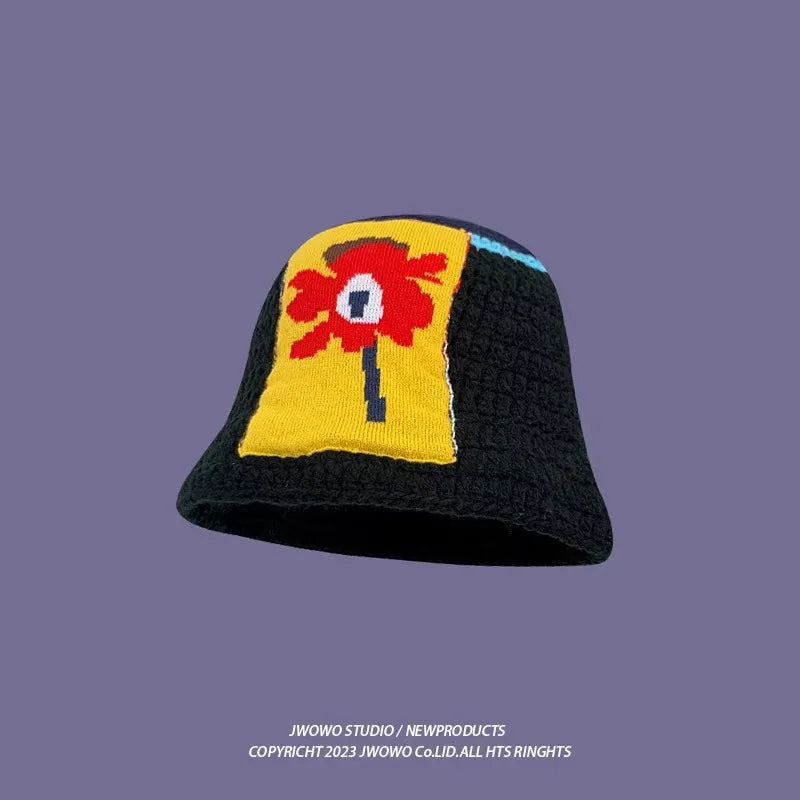 Crochet Bucket Hat - Korean Handmade Autumn Beanie