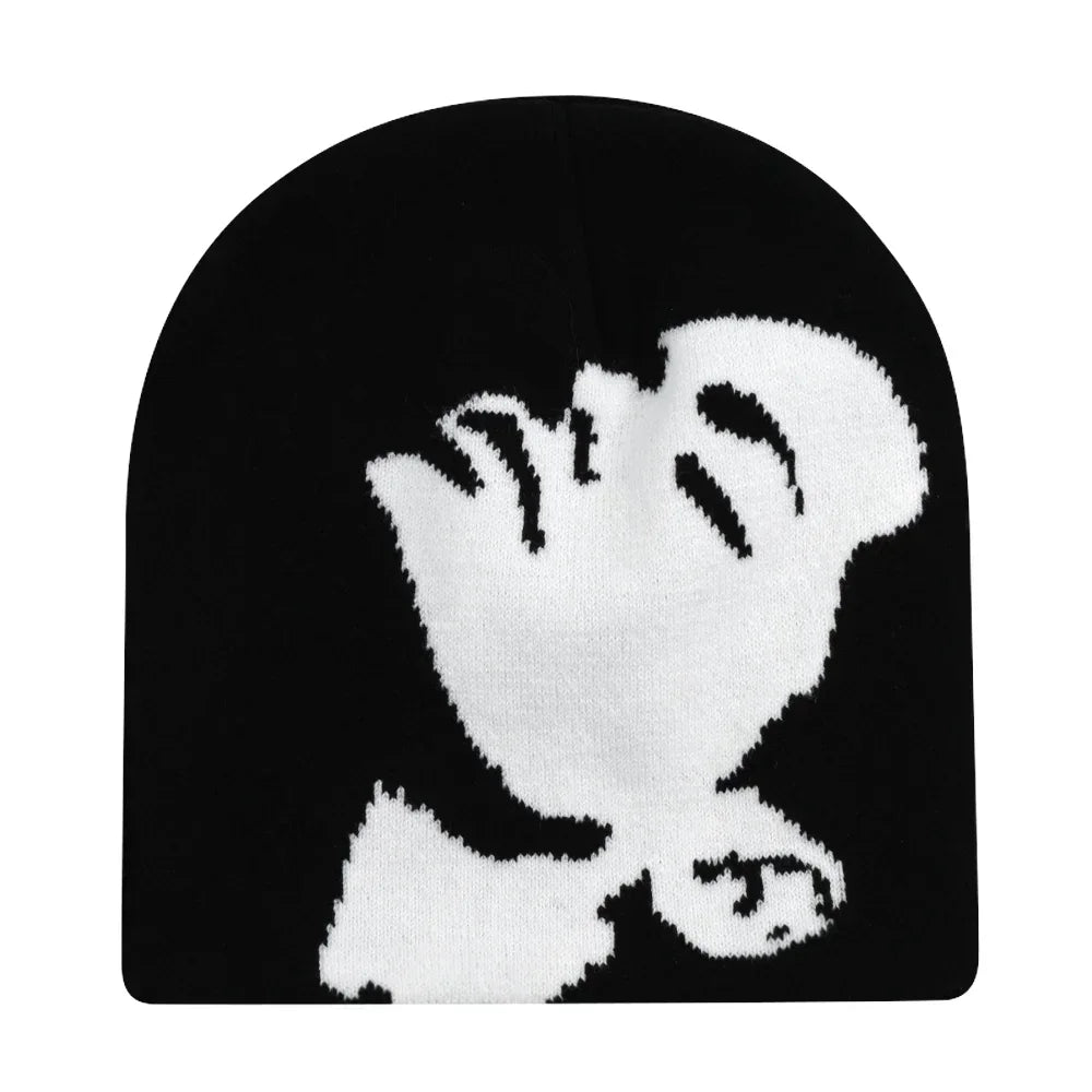 Black Knit Hat Winter Autumn Warm Beanies Women Men Fashion Skiing Beanie Outdoor Windproof Skullcap Unisex Hiphop Street Gorrash