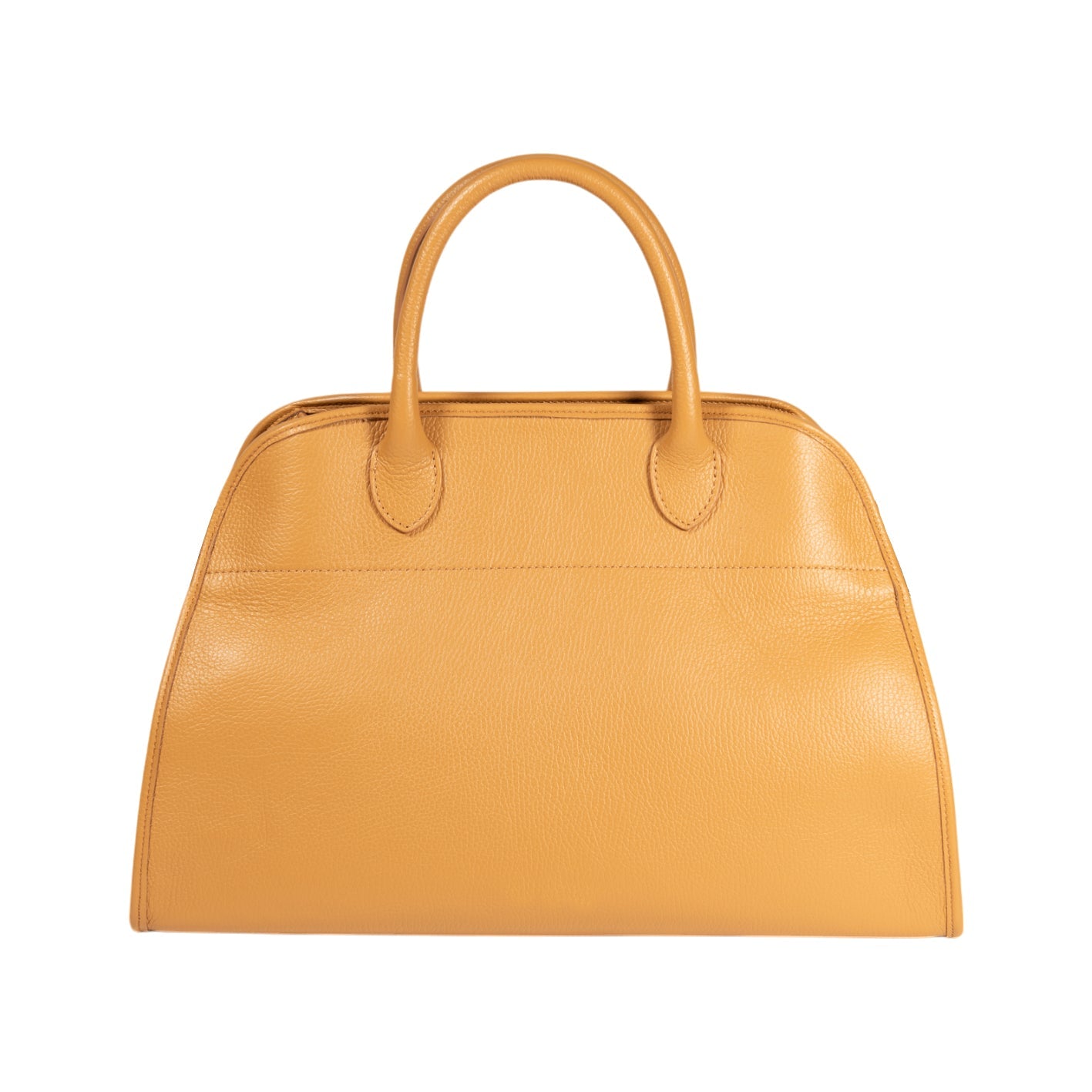RB1032CQ | Women's Hand Bag FRIDA in Genuine Leather Made in Italy. Shiny Gold metal hardware - Color Leather - Dimensions: cm 43 x 29 x 24 + 12 (Light handles)