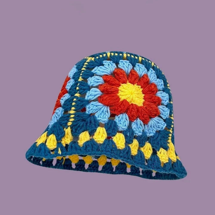 Crochet Bucket Hat - Korean Handmade Autumn Beanie