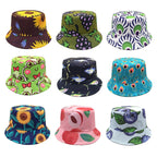 Cute Cartoon Plant Print Bucket Hats | Summer Sun Protection Caps