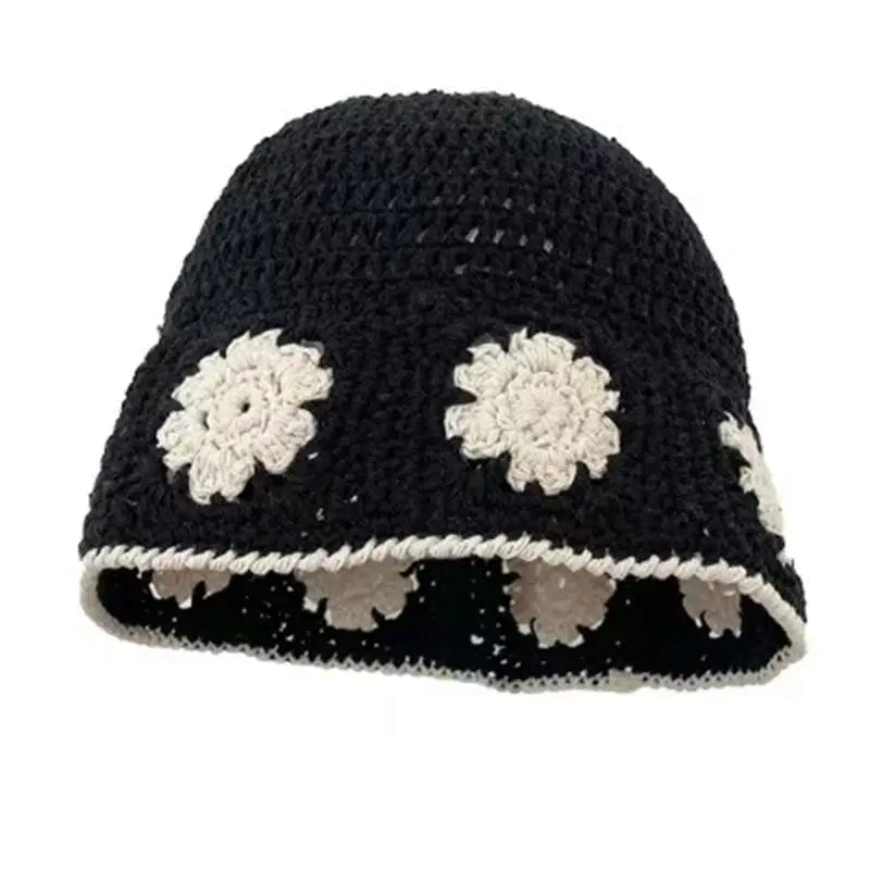 Crochet Bucket Hat - Korean Handmade Autumn Beanie