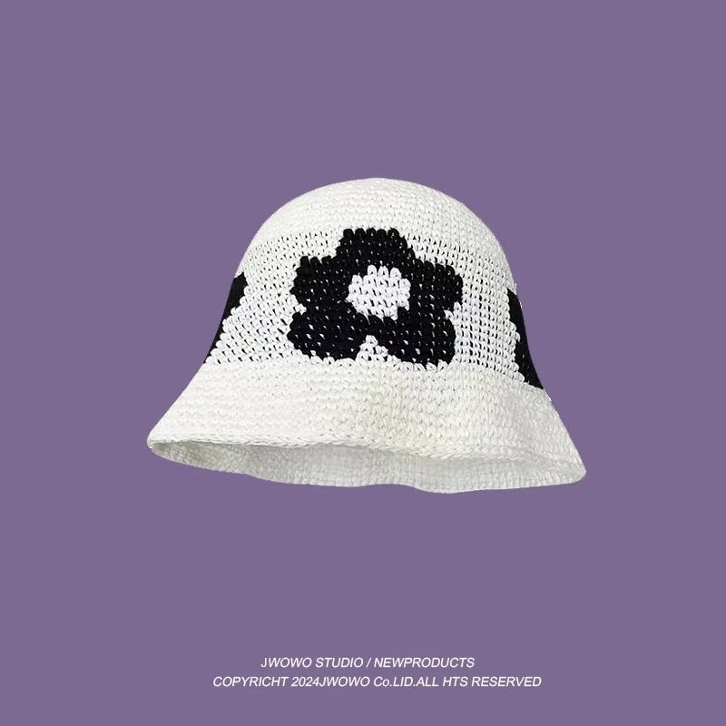 Crochet Bucket Hat - Korean Handmade Autumn Beanie