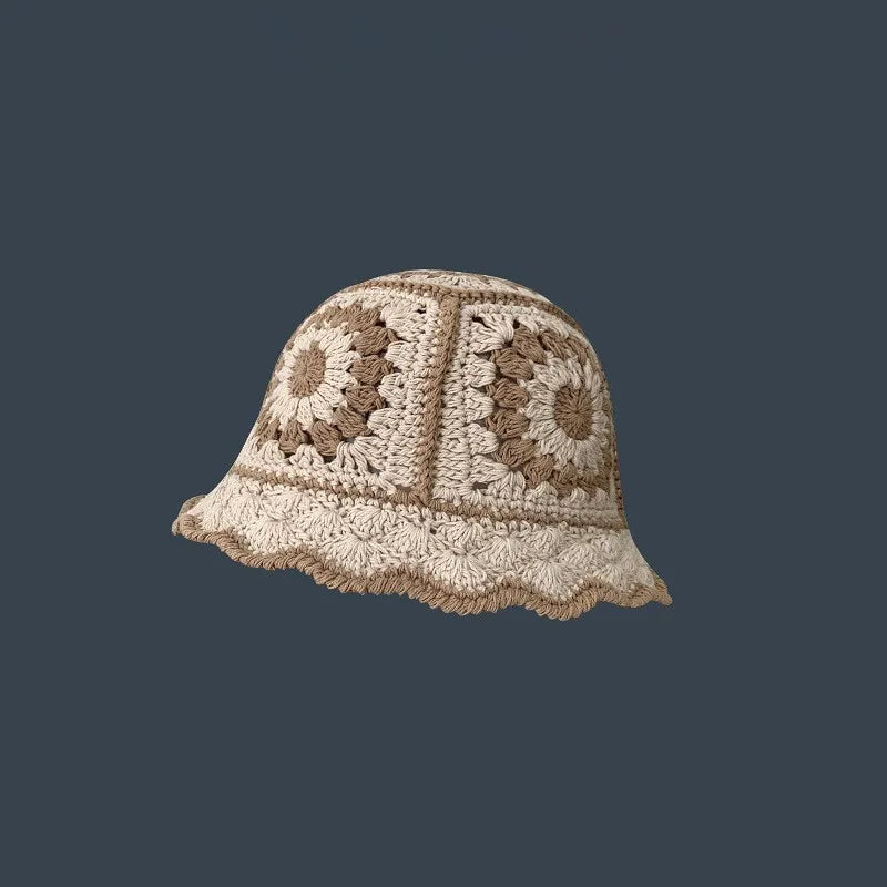 Crochet Bucket Hat - Korean Handmade Autumn Beanie