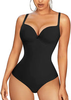 Shapewear Bodysuit for Women Slimming Body Shaper Waist Trainer Sexy V Neck Underwire Bra Jumpsuit Tummy Control Smooth Bodywear in