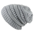 Satin Lined Beanie Hats For Women Men Autumn Winter Warm Casual Knitted Baggy Hat Silk Woman Bonnet Cap Unisex Skullies Beanies