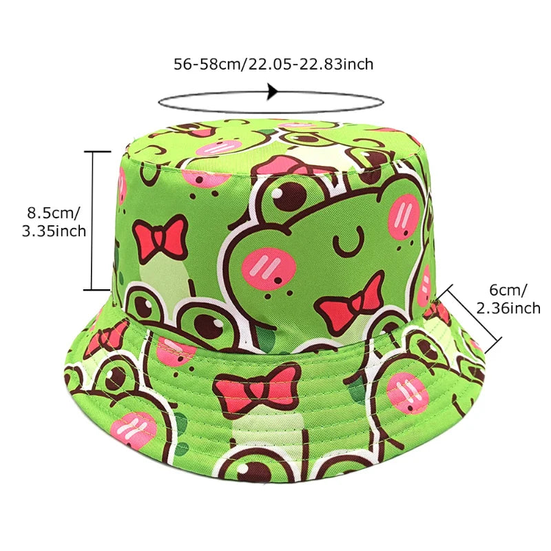 Print Bucket Hat - Summer Sun Protection Caps