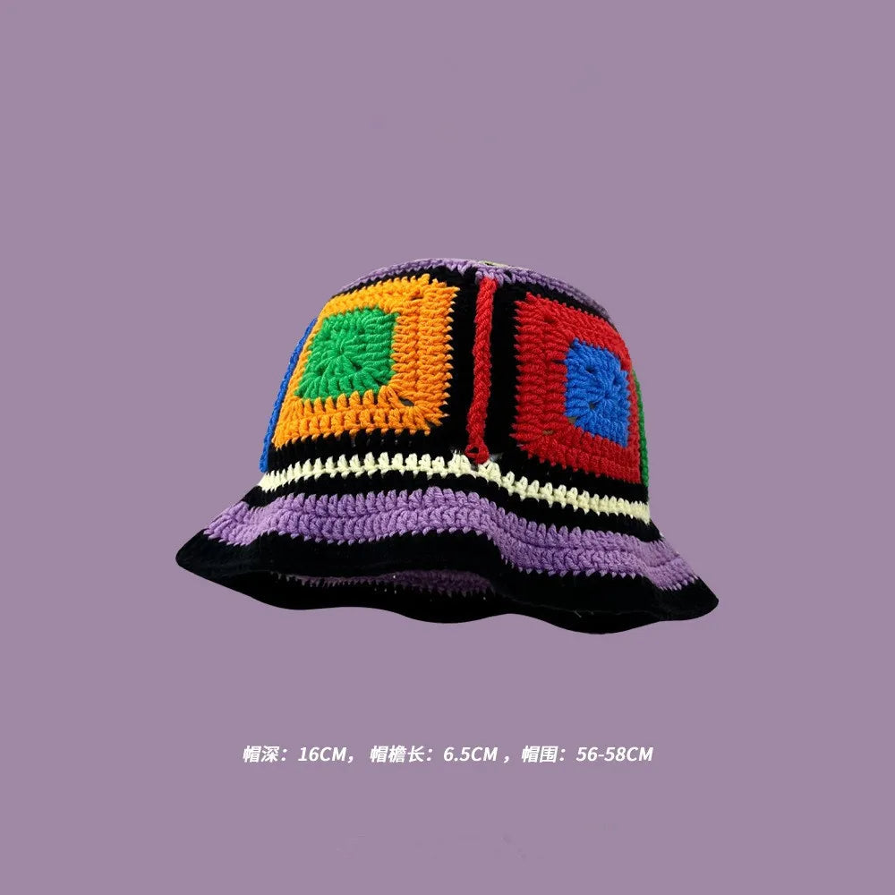 Crochet Bucket Hat - Korean Handmade Autumn Beanie