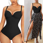 Shapewear Bodysuit for Women Slimming Body Shaper Waist Trainer Sexy V Neck Underwire Bra Jumpsuit Tummy Control Smooth Bodywear in