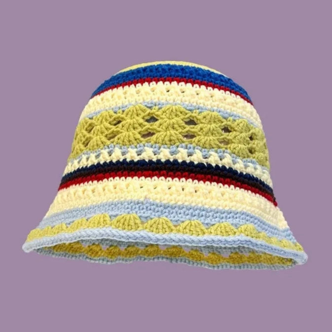 Crochet Bucket Hat - Korean Handmade Autumn Beanie