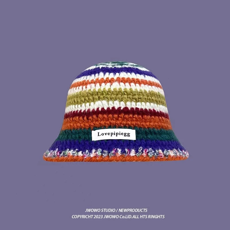 Crochet Bucket Hat - Korean Handmade Autumn Beanie
