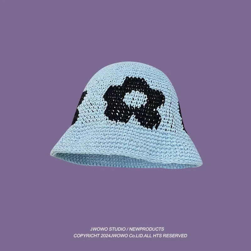 Crochet Bucket Hat - Korean Handmade Autumn Beanie