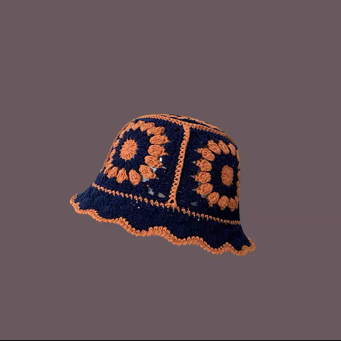 Crochet Bucket Hat - Korean Handmade Autumn Beanie