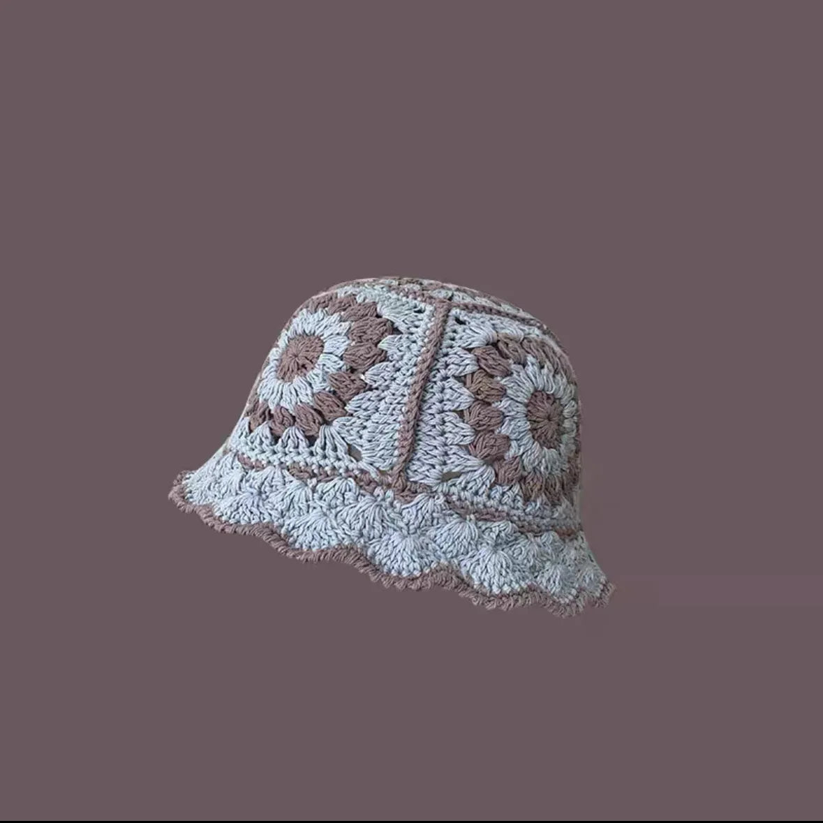 Crochet Bucket Hat - Korean Handmade Autumn Beanie