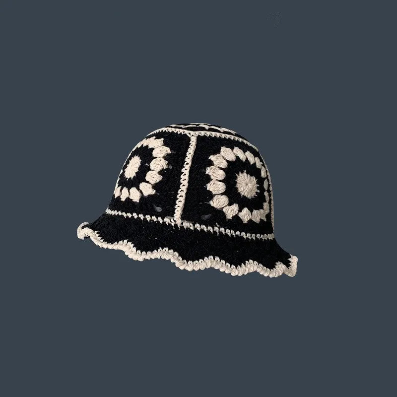 Crochet Bucket Hat - Korean Handmade Autumn Beanie