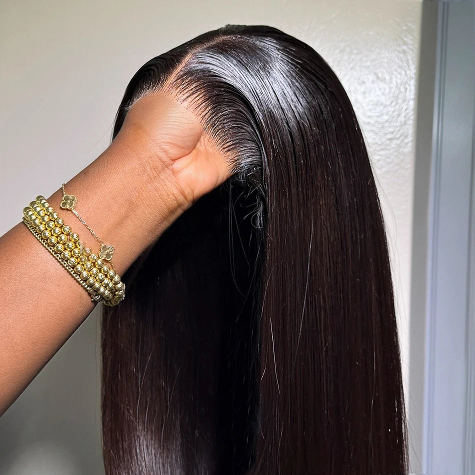 100% Human Hair Brazilian Bone Straight 30 40 Inch 13x6 13x4 HD Lace Frontal Wigs 5x5 Glueless Wig Transparent Lace Front Wigs