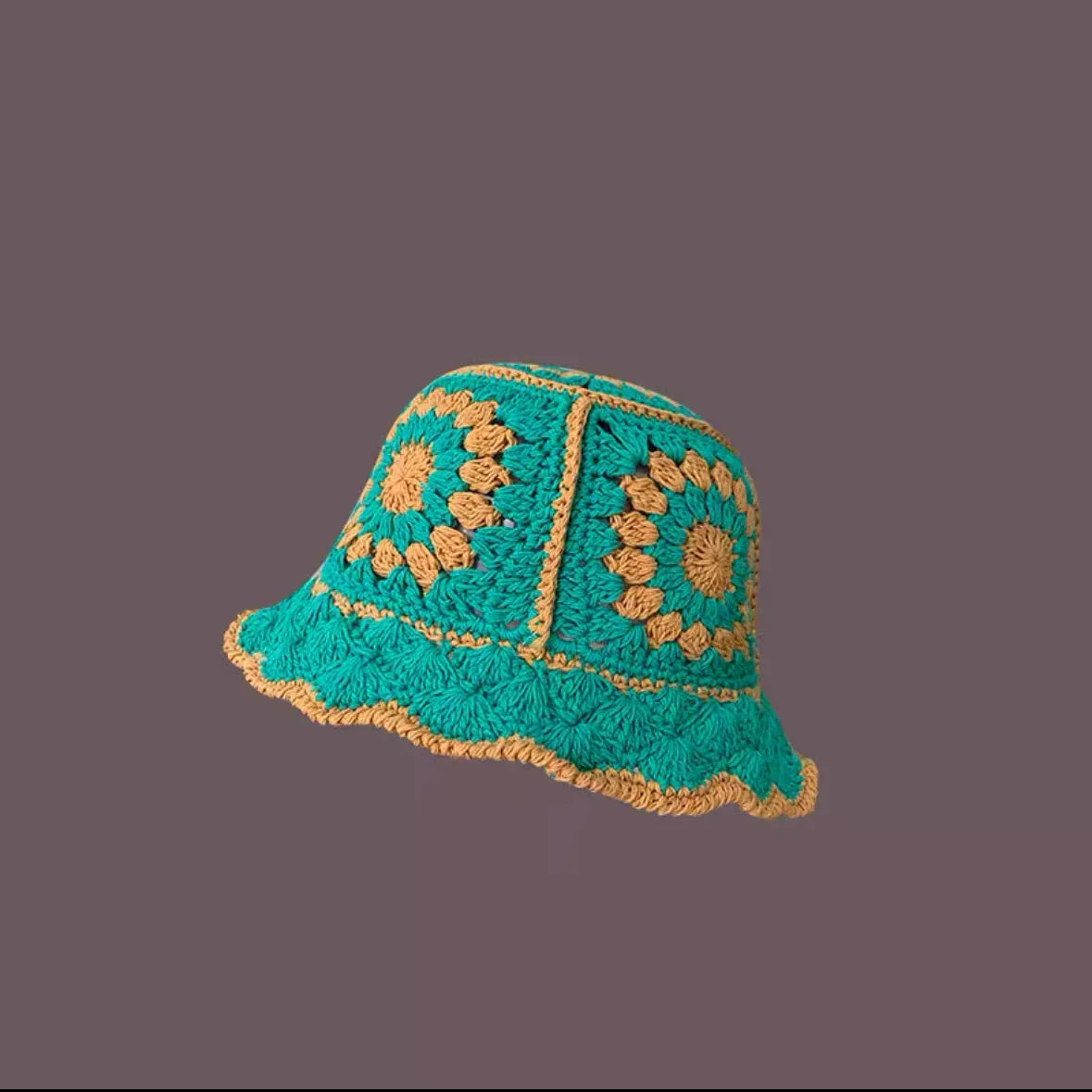 Crochet Bucket Hat - Korean Handmade Autumn Beanie