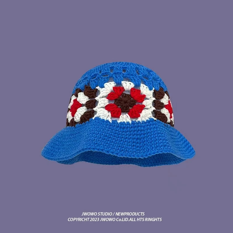 Crochet Bucket Hat - Korean Handmade Autumn Beanie