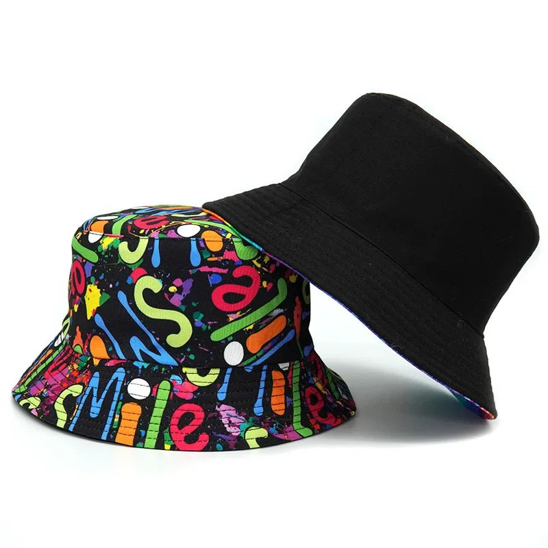 Print Bucket Hat - Summer Sun Protection Caps