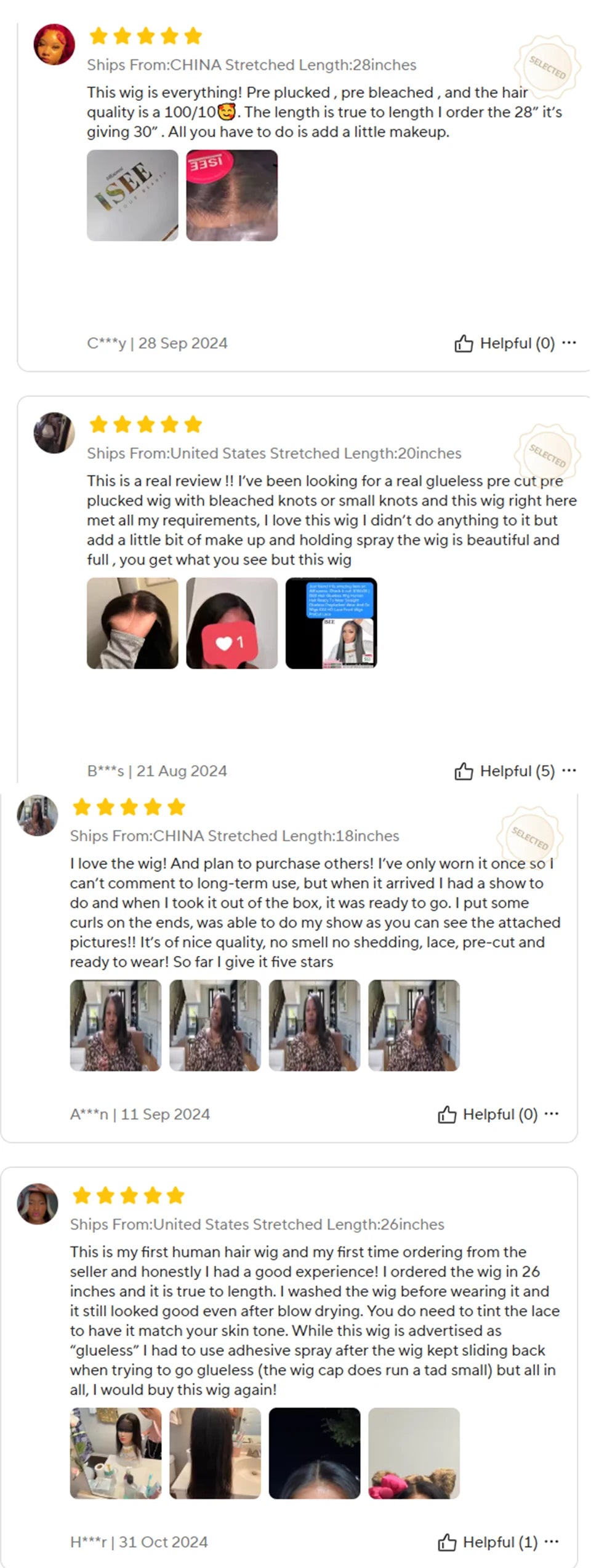 ISEE Hair Glueless Wigs Human Hair Ready To Wear Straight Glueless Preplucked Wear And Go Wigs 7x5HD Lace Front Wigs PreCut Lace