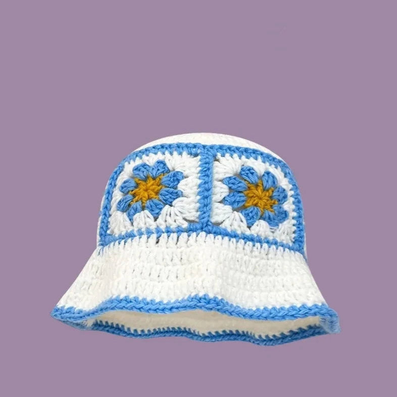 Crochet Bucket Hat - Korean Handmade Autumn Beanie