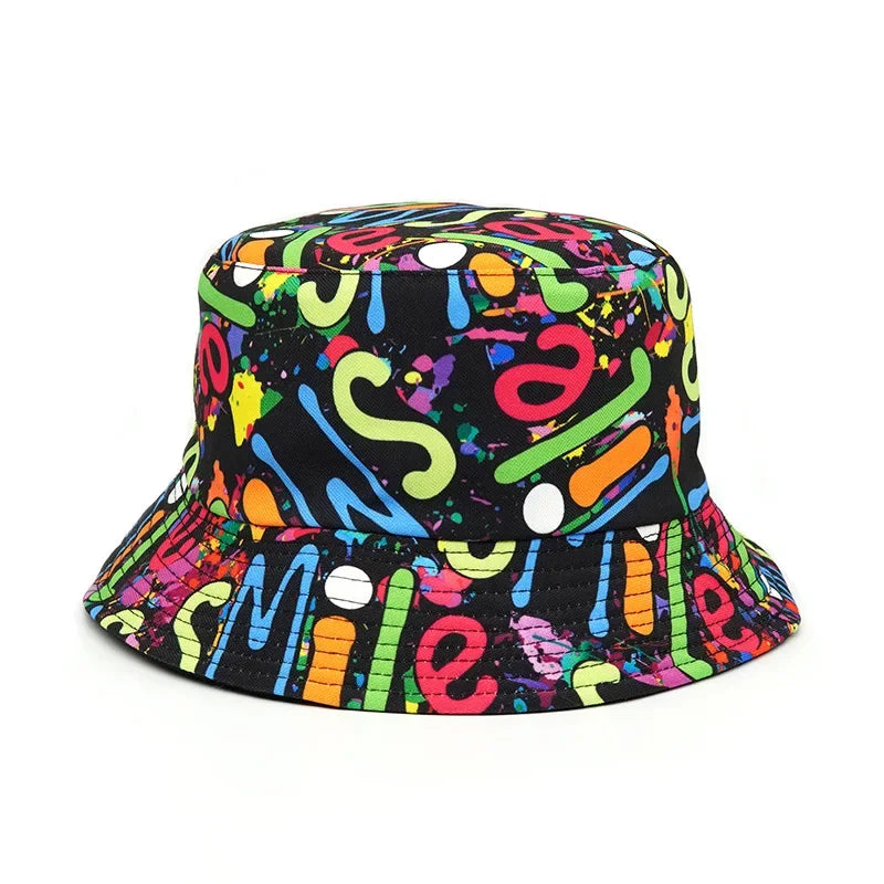 Print Bucket Hat - Summer Sun Protection Caps