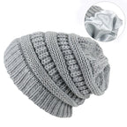 Satin Lined Beanie Hats For Women Men Autumn Winter Warm Casual Knitted Baggy Hat Silk Woman Bonnet Cap Unisex Skullies Beanies