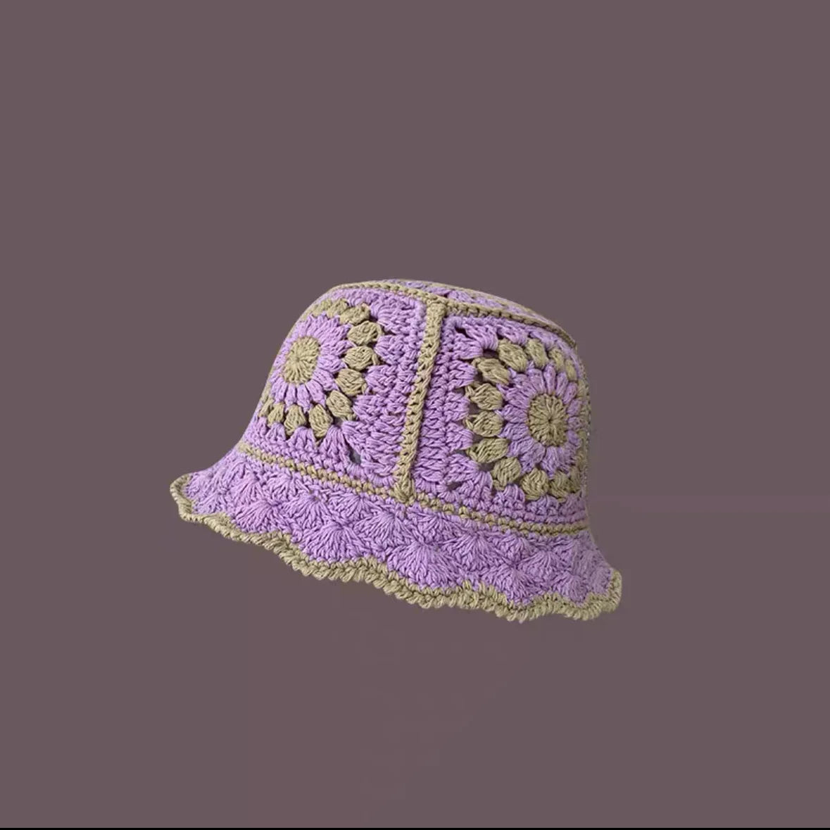 Crochet Bucket Hat - Korean Handmade Autumn Beanie