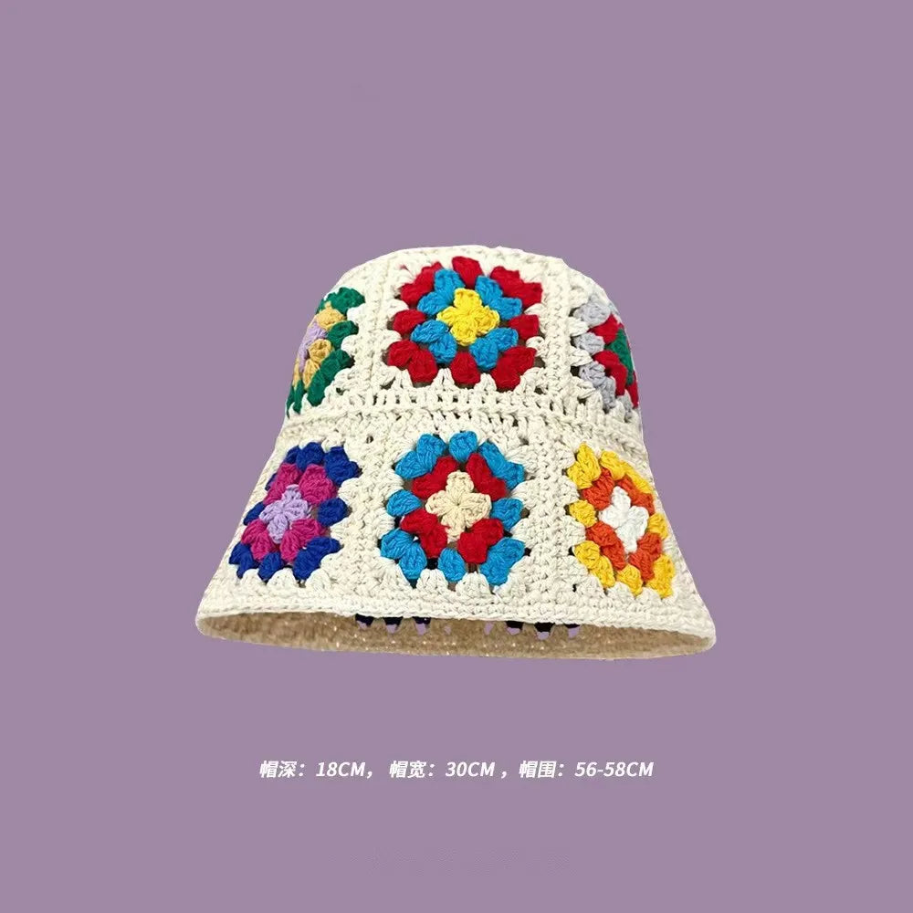 Crochet Bucket Hat - Korean Handmade Autumn Beanie