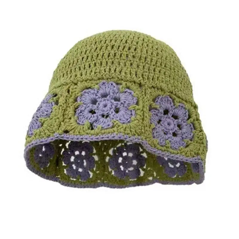Crochet Bucket Hat - Korean Handmade Autumn Beanie