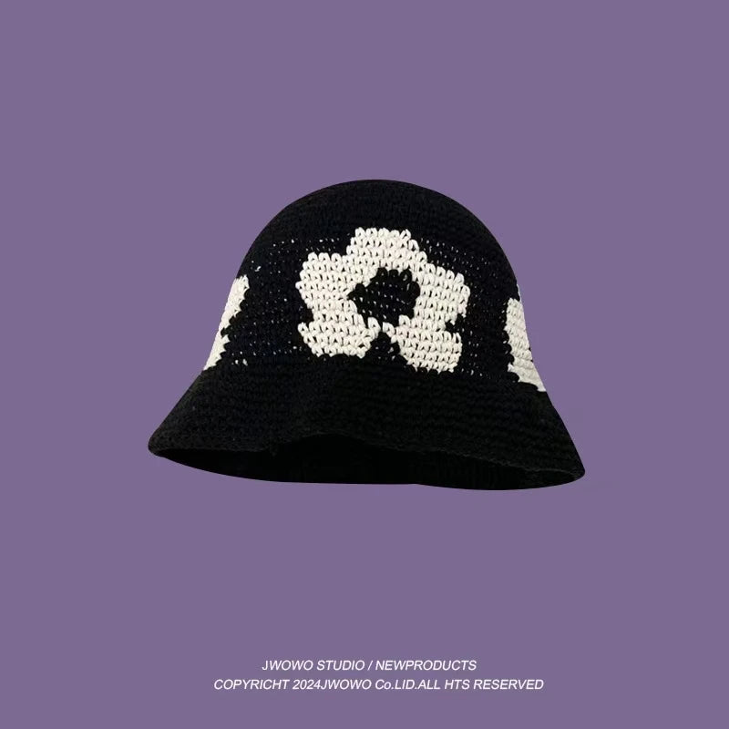 Crochet Bucket Hat - Korean Handmade Autumn Beanie
