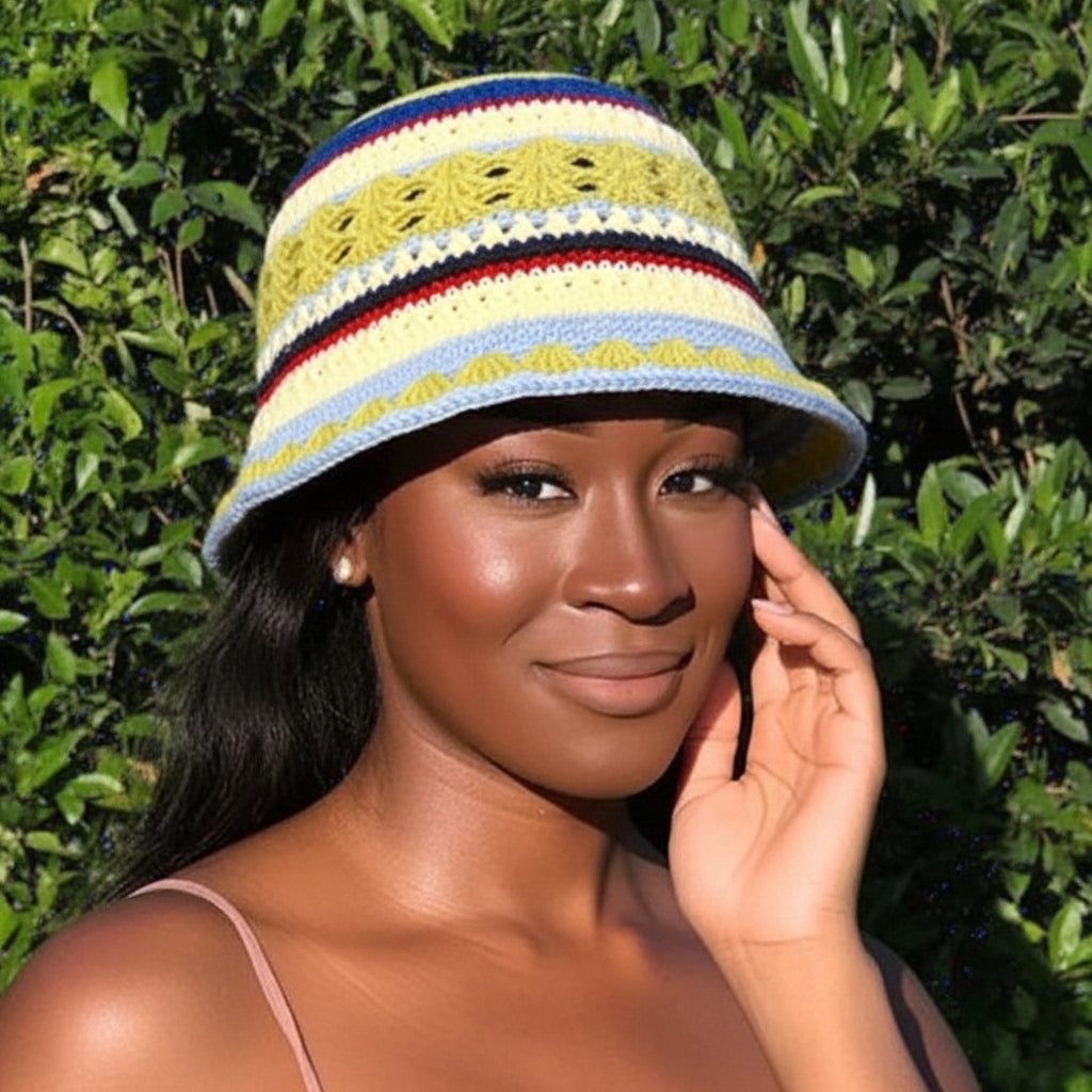 Crochet Bucket Hat - Korean Handmade Autumn Beanie